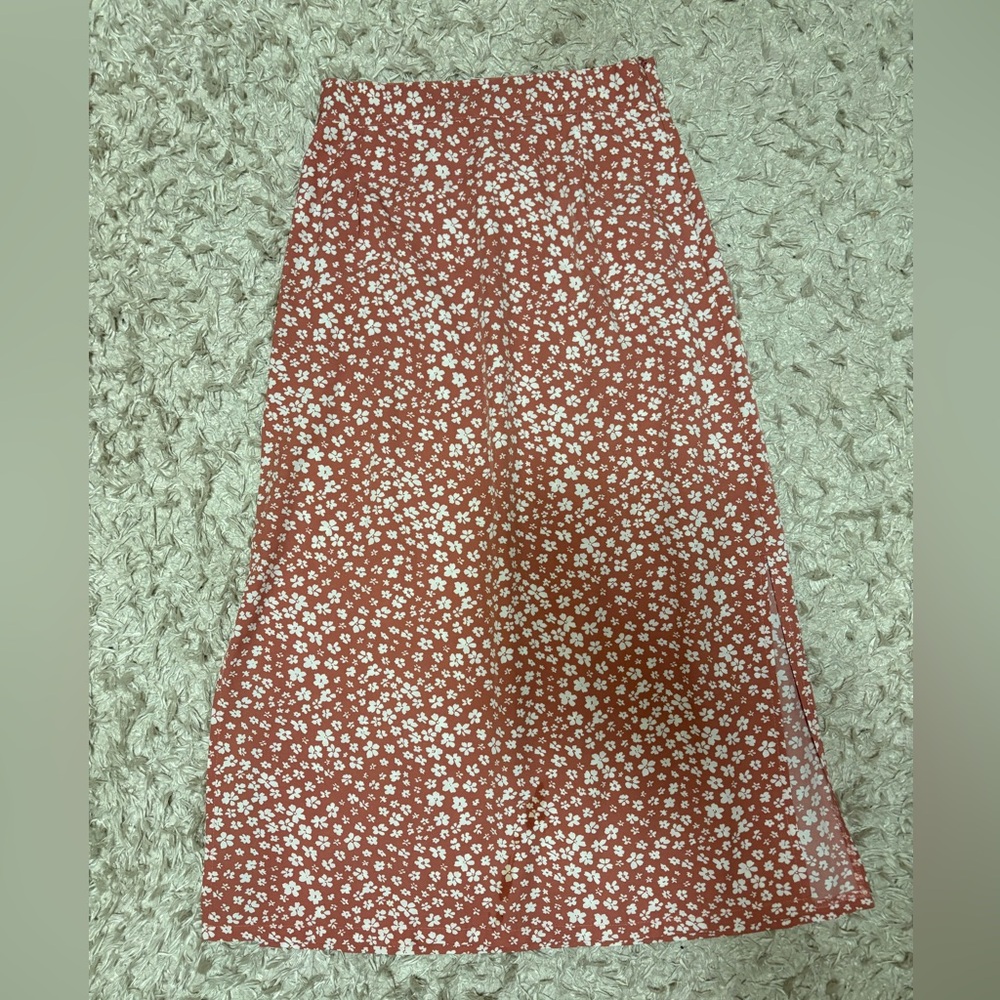 Floral midi skirt